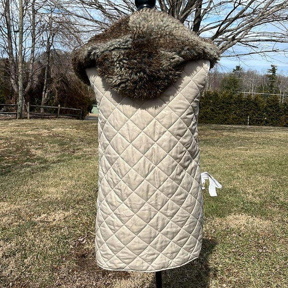 Zara Basic Parka 2 pc set Khaki Tan Coat Women's Size Medium - Picture 12 of 15